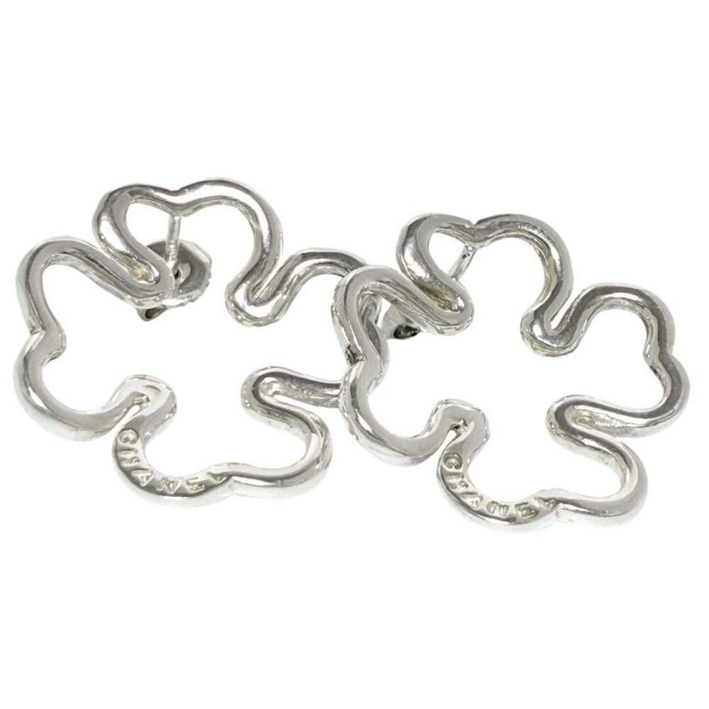 CHANEL Silver Love Earrings - Picture 1 of 10